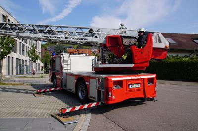 Geradstetten: Daemmung am Rathaus in Brand geraten